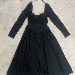 Boohoo Chic Black Long Sleeve Dress